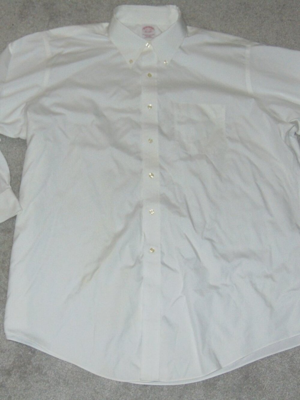 Brooks Brothers Long Sleeve Dress Shirt Men 17 1/2-33 White Cotton
